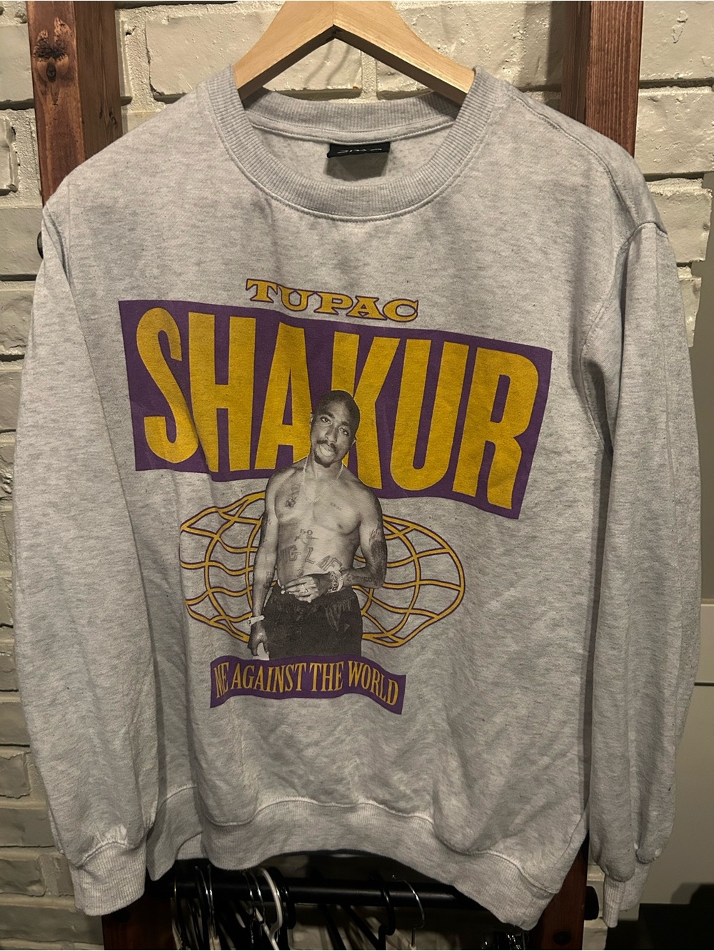 Tupac Shakur “Me Against The World” Crewneck Sweater Size M